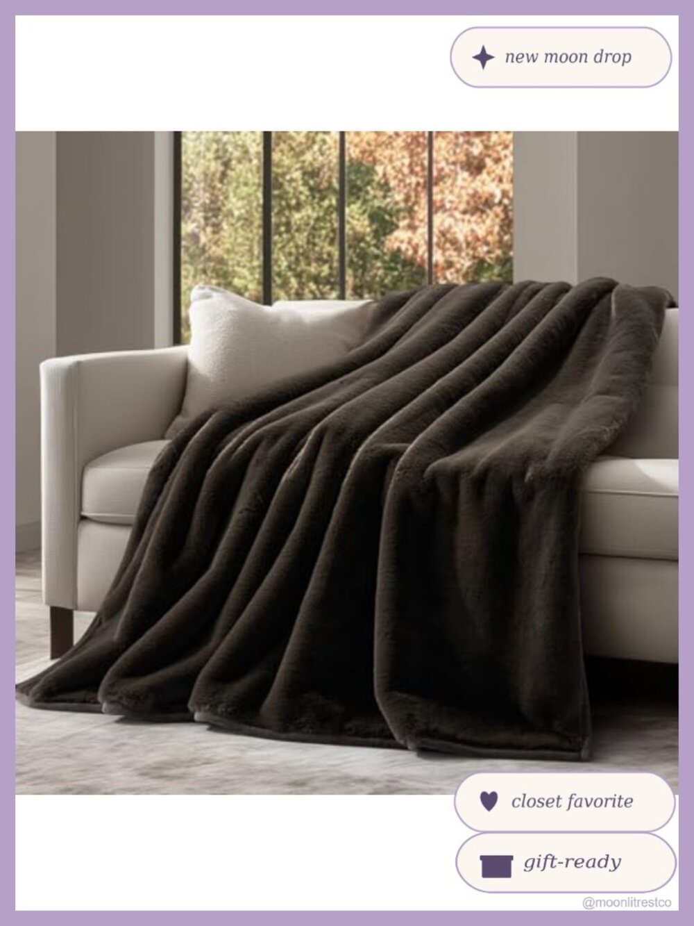Mink Faux Fur Throw Blanket 60x80 Ultra Plush 870 GSM Cozy